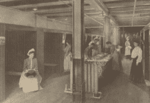 How did public baths appear in Philadelphia?